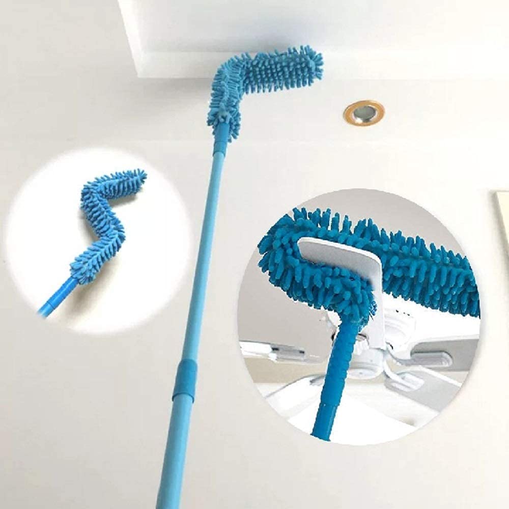 Foldable Microfiber Flexible Fan Mop with Steel Body – Quick & Easy Home Cleaning Tool